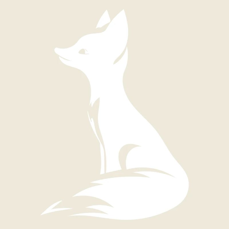 Élégant Mignon Fox Tattoo Style Portrait