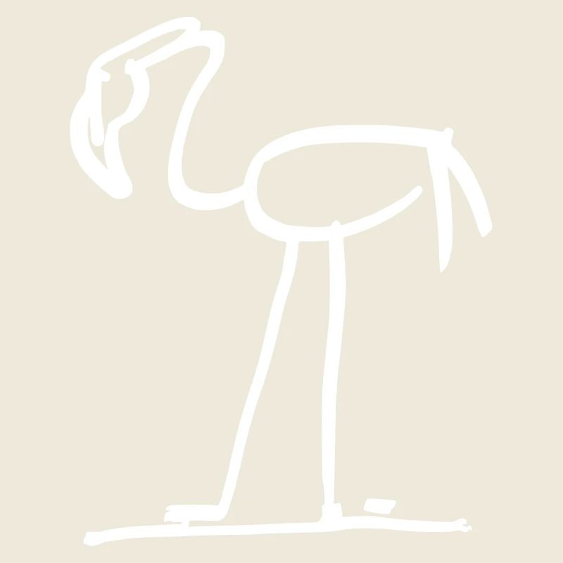 Flamant rose dessin eau oiseau rose