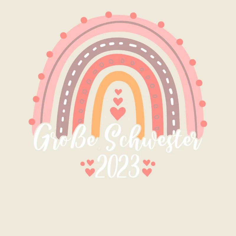 Große Schwester 2023 Boho Regenbogen Mädchen