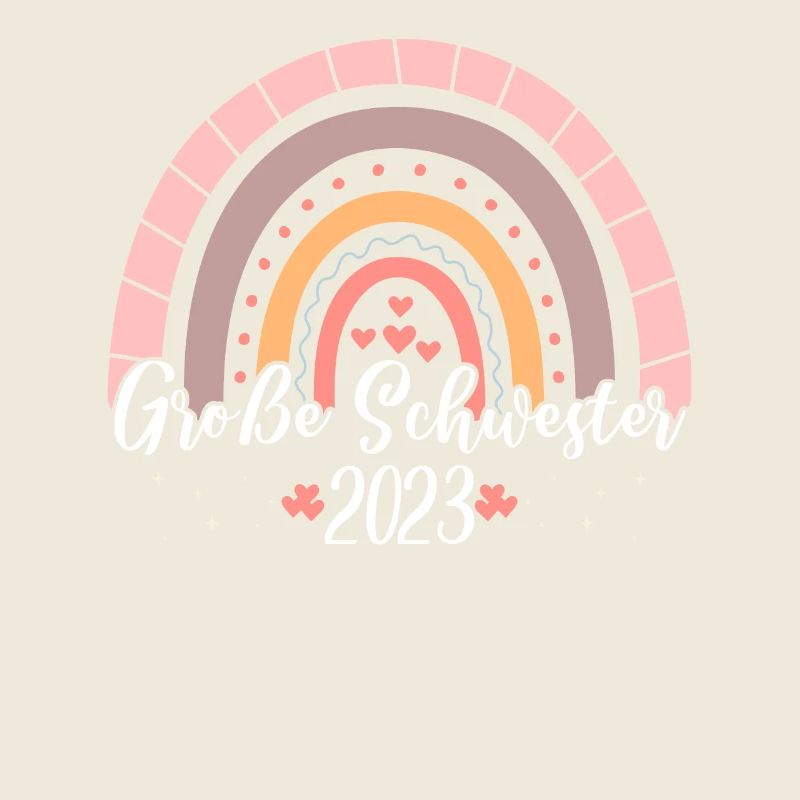 Große Schwester 2023 Boho Regenbogen Mädchen