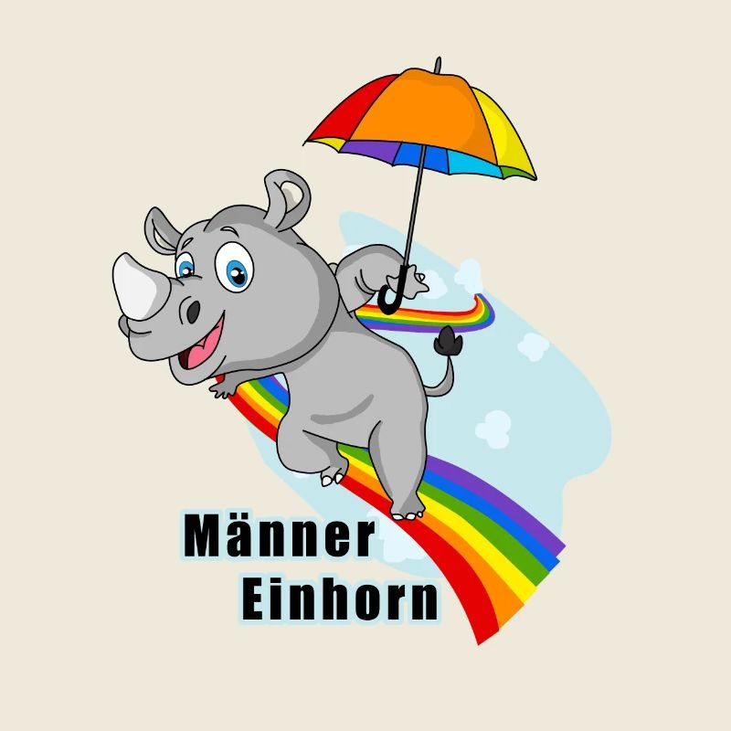 Männer Einhorn auf dem Regenbogen