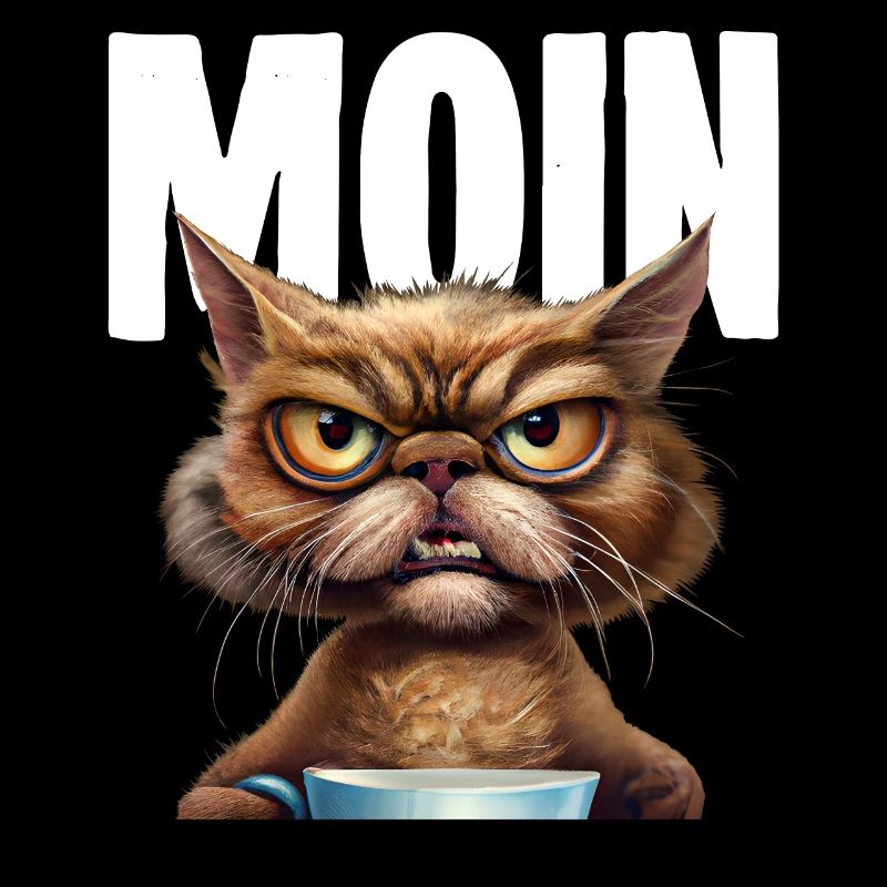 Moin Lustige Katze Kaffee