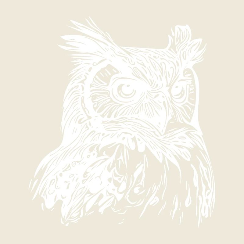 Elegante Vintage Wald Eule