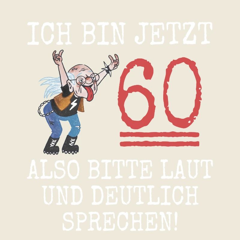 Lustig 60. Geburtstag Mann Ich bin 60 Pommesgabel