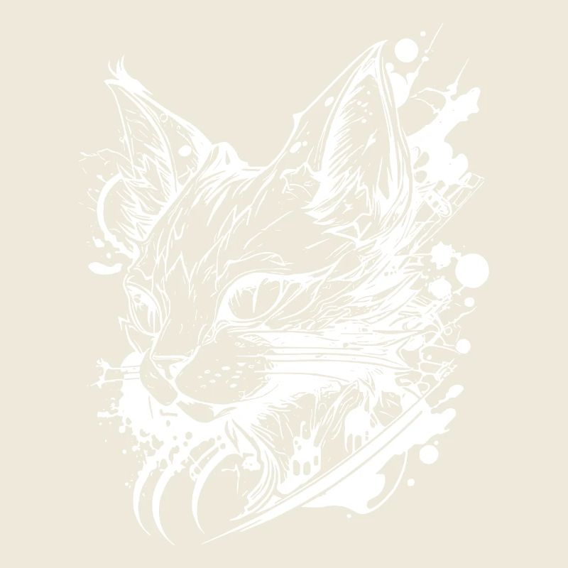 Space Cat dans le style de tatouage vintage