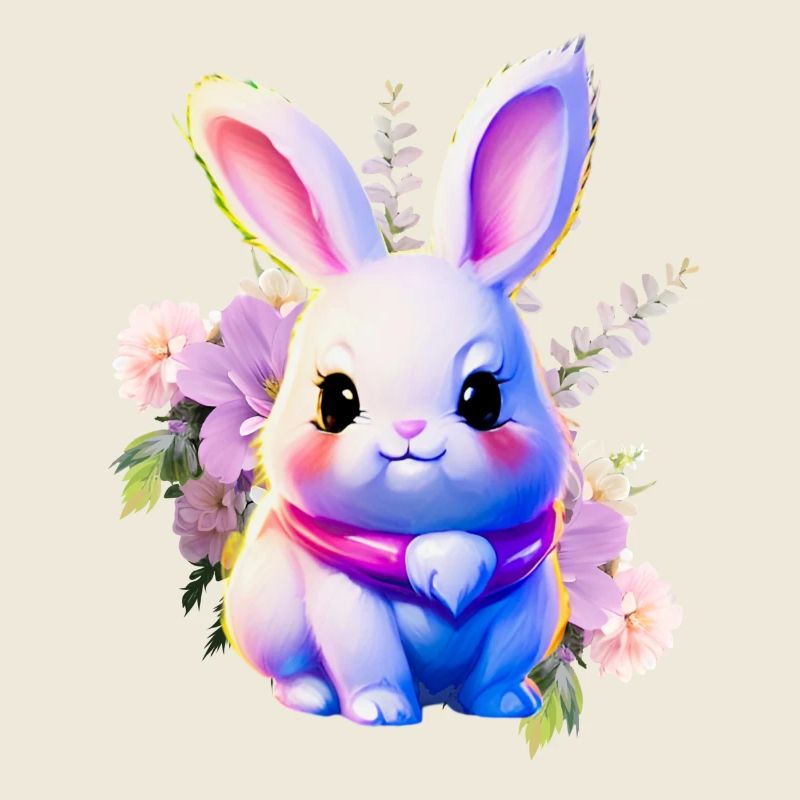 Fleurs Lapin de Pâques Lapin mignon