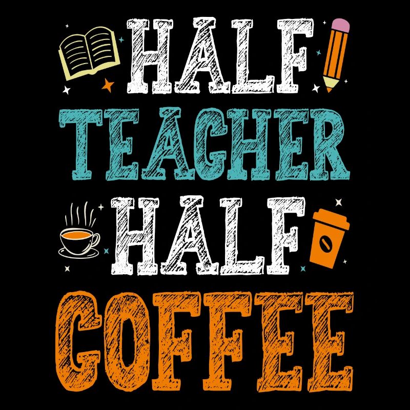 Moitié enseignant Moitié professeur de café