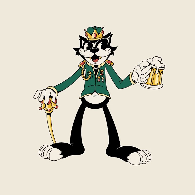 chat buvant de la bière