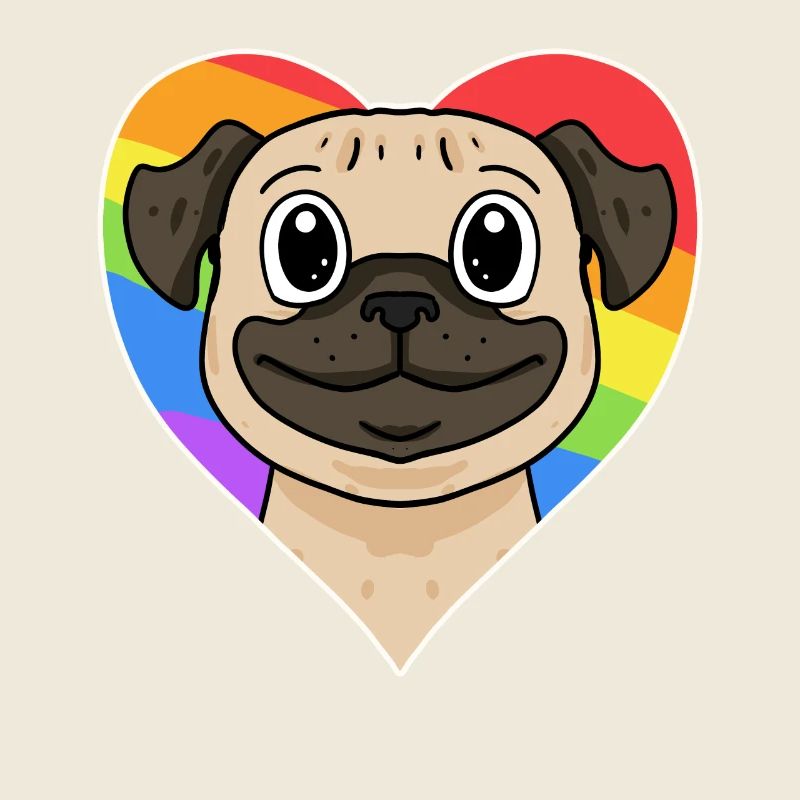 Rainbow - Dog with heart