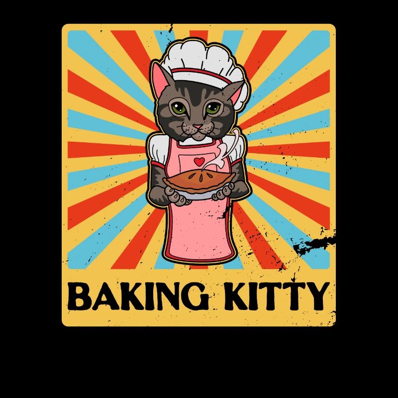 Cat Lovers Baking Rolls Baker Saying