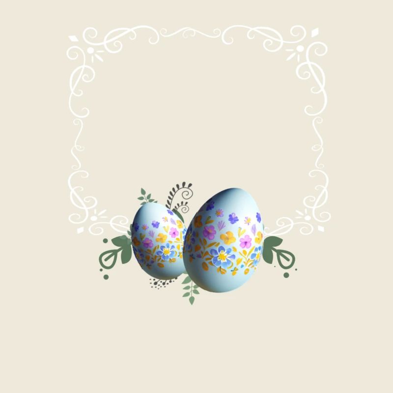 Festive Easter Egg Picture Frame