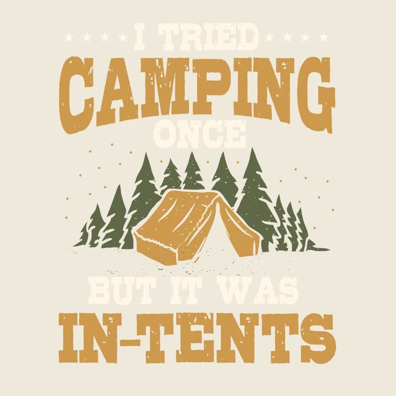 Drôle de jeu de mots de camping