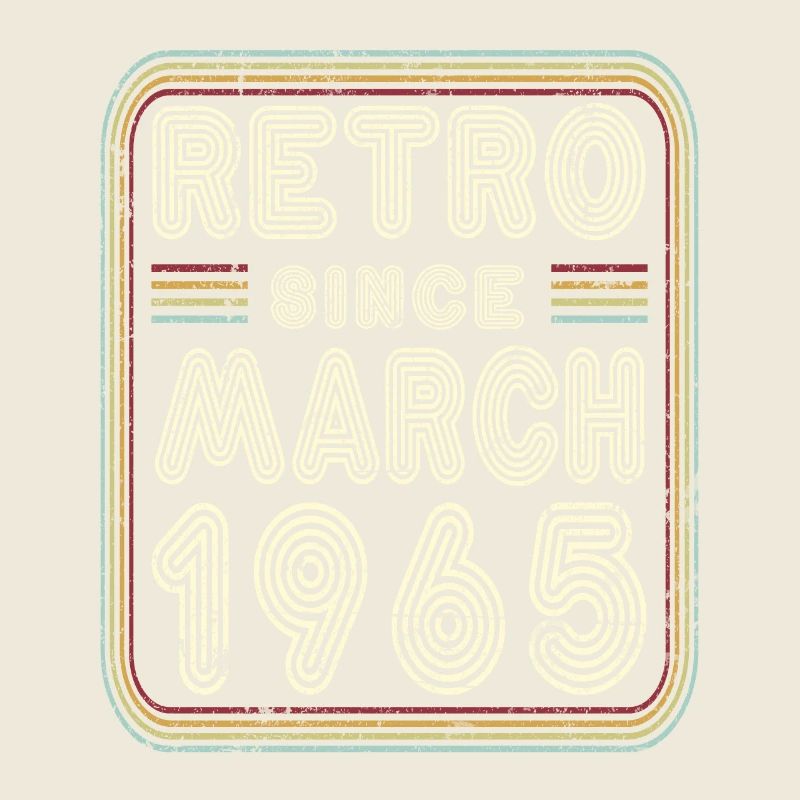 Anniversaire Mars 1965 Cadeau rétro