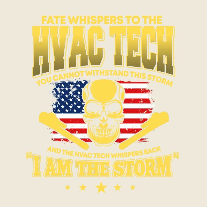 American Hvac Tech Usa Flagge
