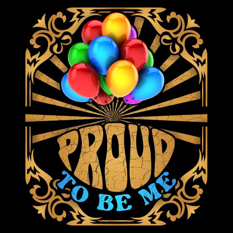 Regenbogen Luftballon, Proud-to-be-me Spruch LGBTQ