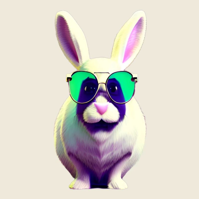 cool rabbit with sunglasses