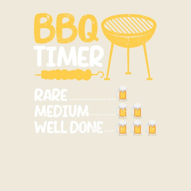 BBQ Timer Rare Medium Well Barbecue Funny Grill