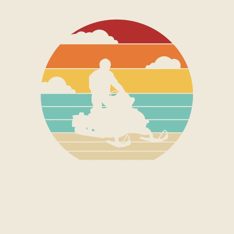 Retro Snowmobile Snow Motorcycle Snowmobile