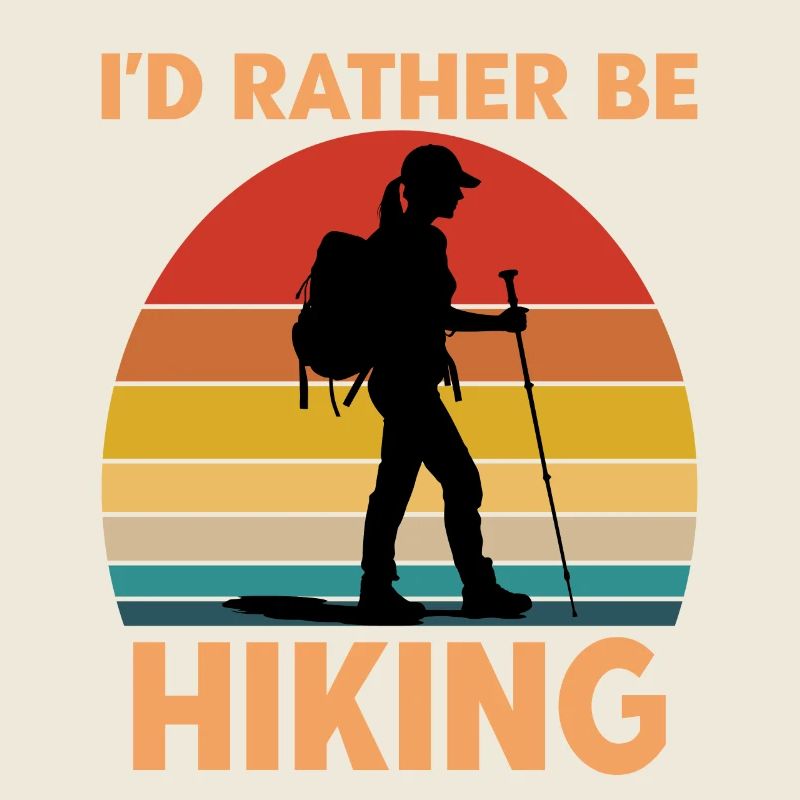 Weibliche Wanderer Id lieber wandern