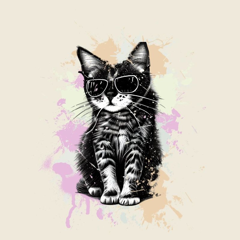 Cool cat with sunglasses