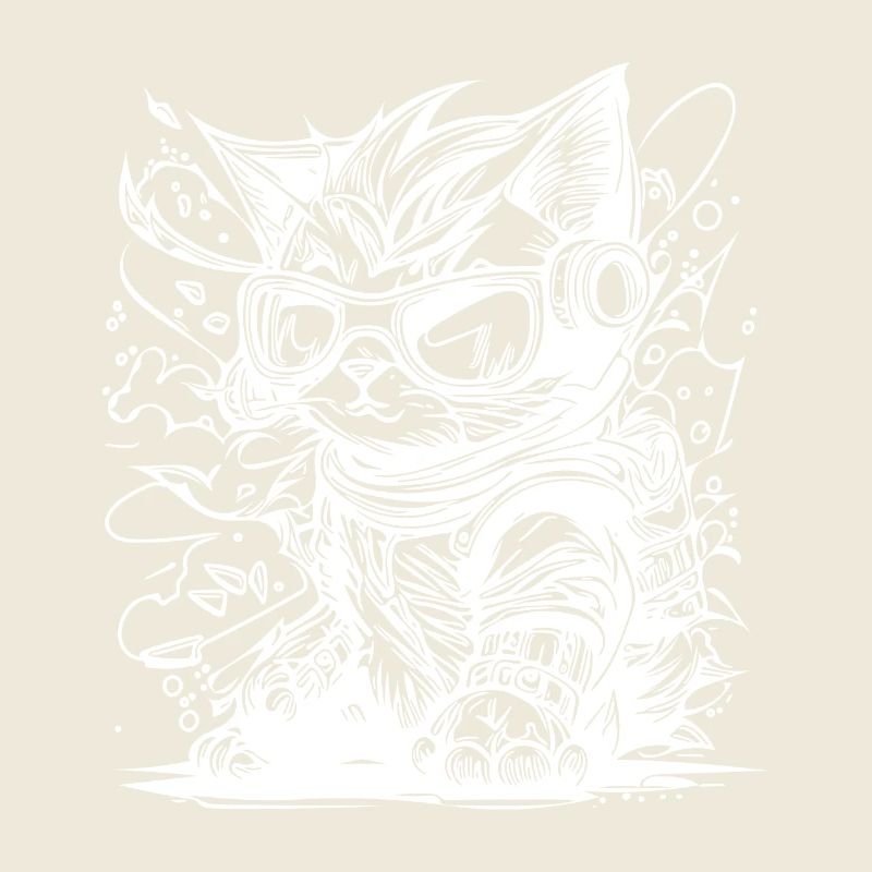 Little Cool Space Cat Splash Style de tatouage