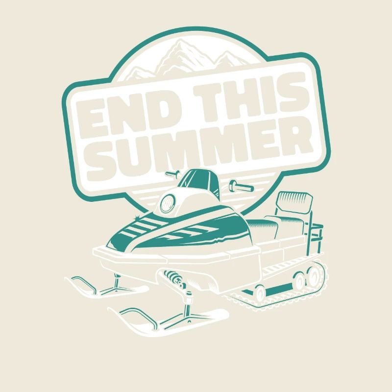 End This Summer Snow Motorcycle Snowmobile Rider