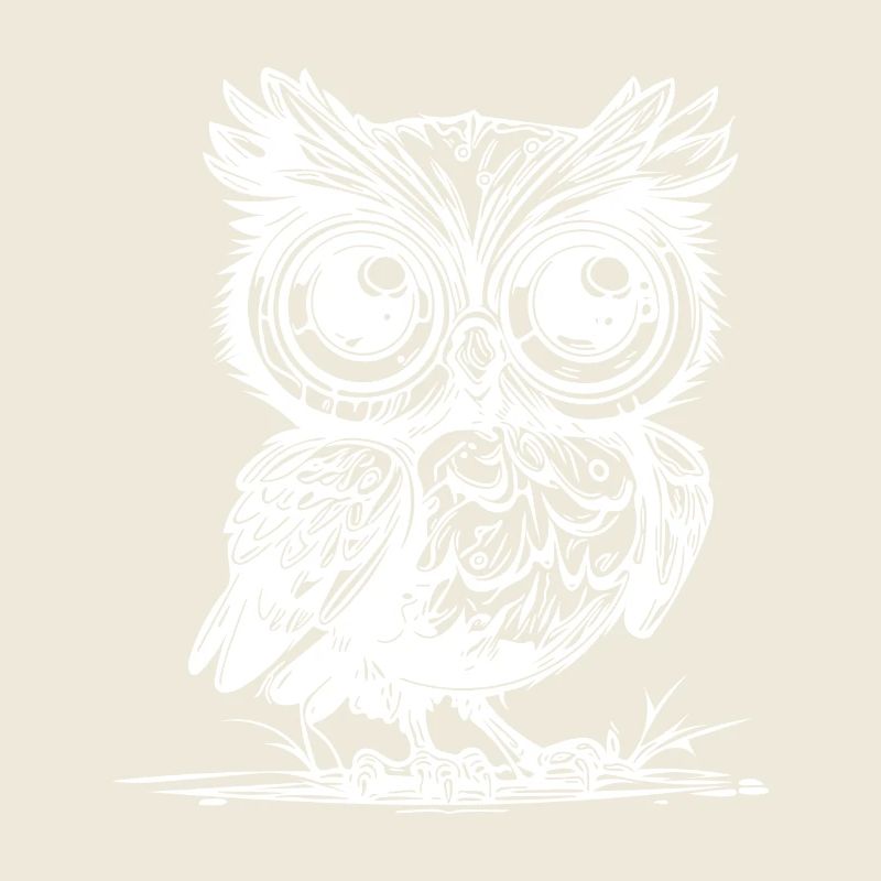 Wald Eule mit großen Augen