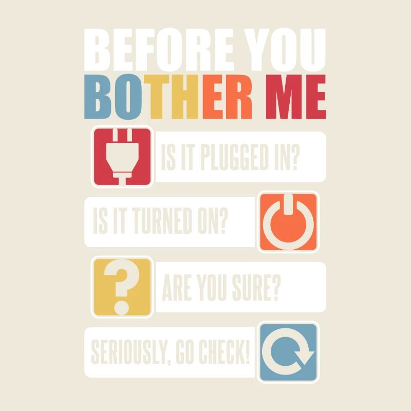 Avant de me déranger Informatiker Admin