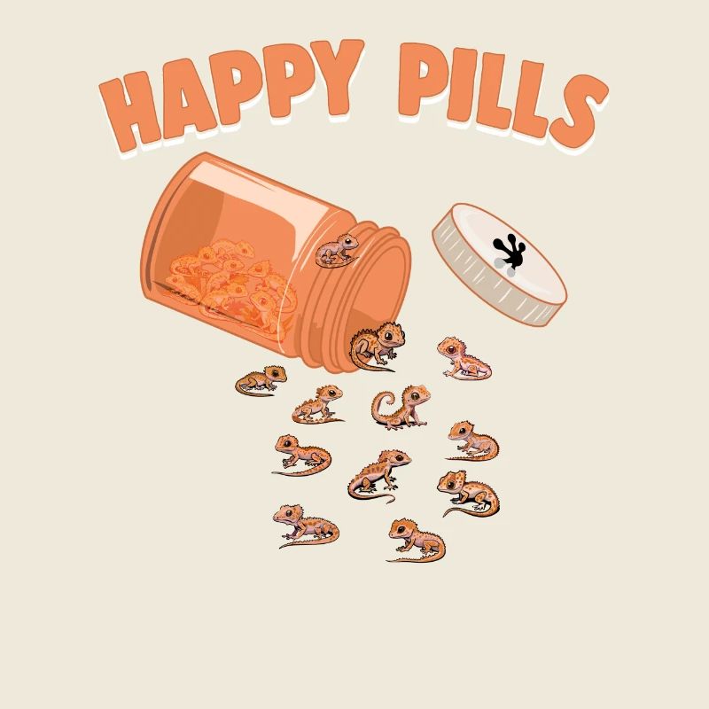 Happy Pills Schopfgecko Lustige Eidechse Liebhaber