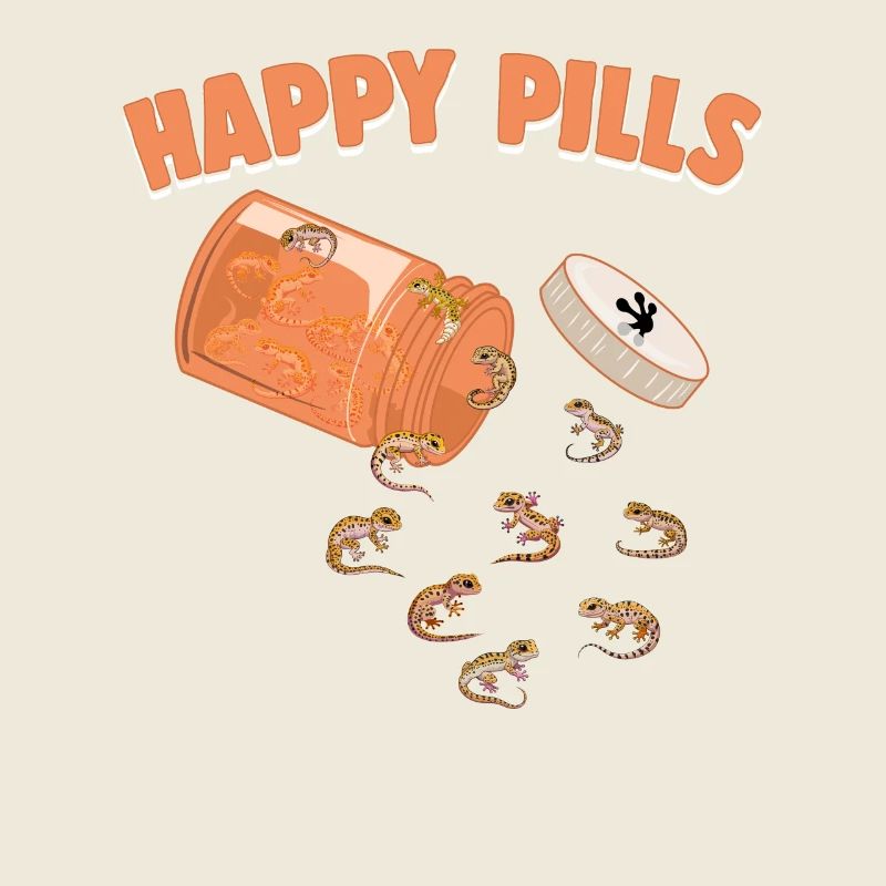 Happy Pills Leopard Gecko Funny Lizard Lovers