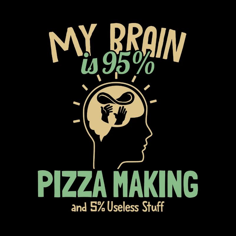 My Brain is 95% Pizza Making Pizza Pizza Tray