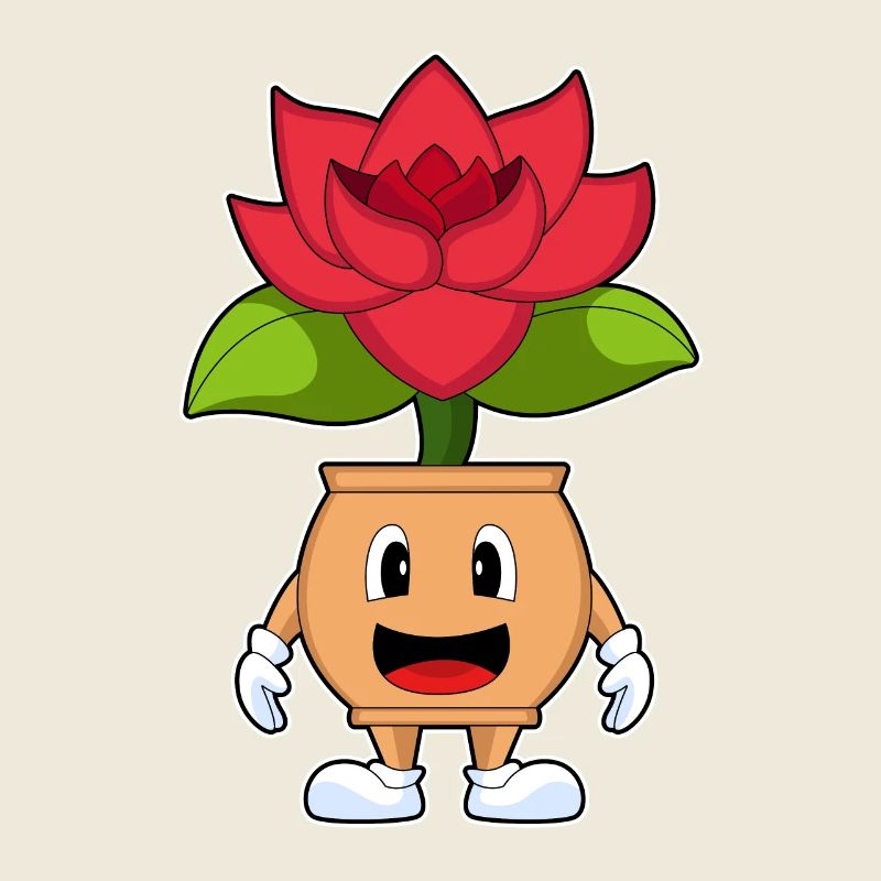 Blumentopf Rose Blumen