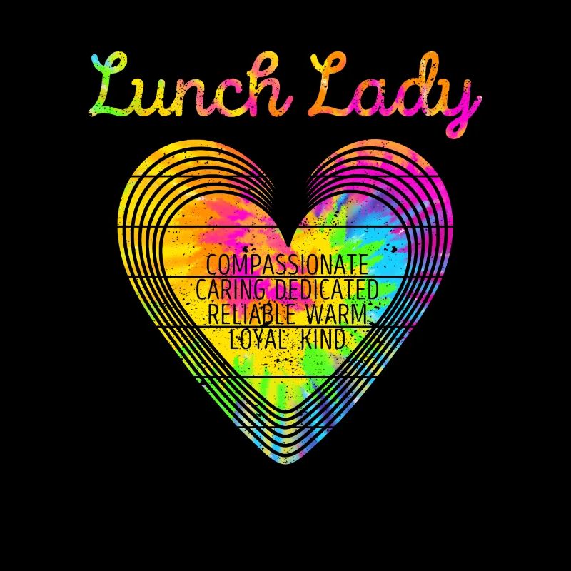 Tie Dye School Lunch Lady Retour à l’école