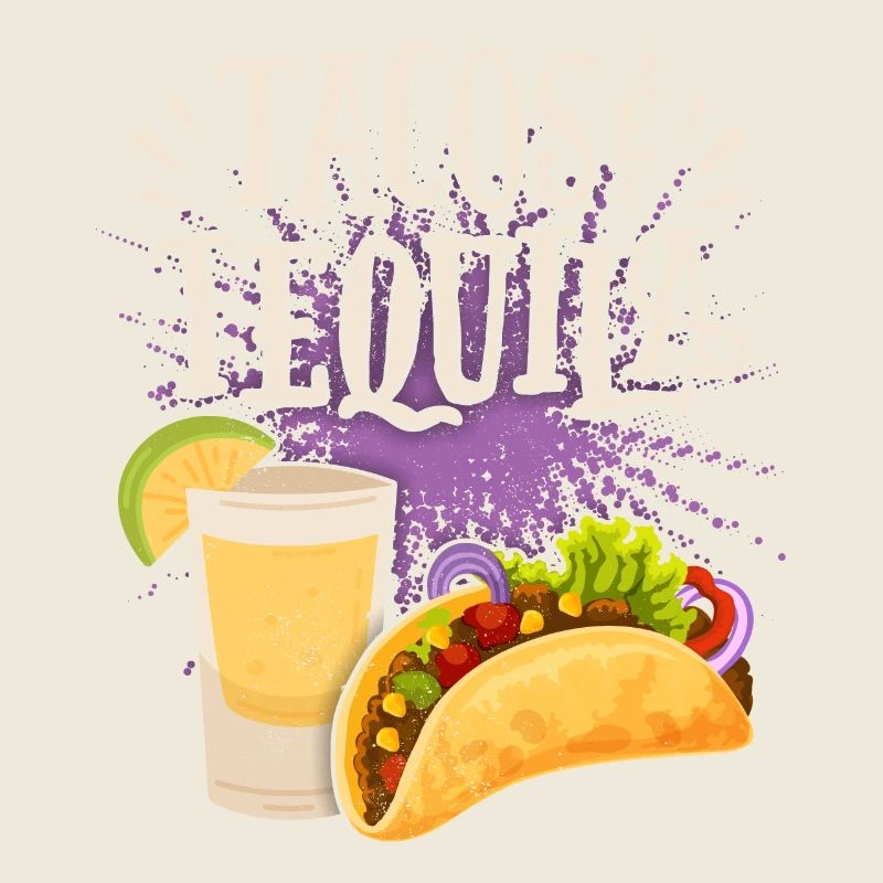 Tacos, disant avec de la tequila boire de la cuisine mexicaine