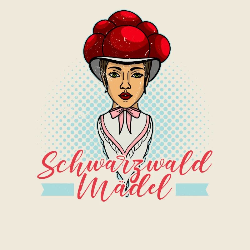 Bollenhut Mädel Mädchen Schwarzwald Spruch