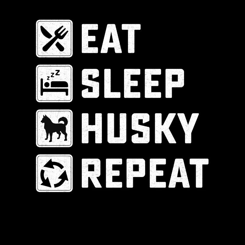 Mangez du husky de sommeil répéter