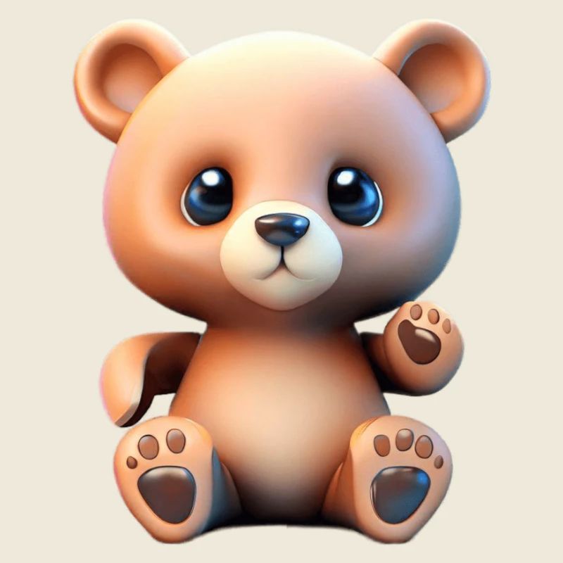 Mignon ours en peluche