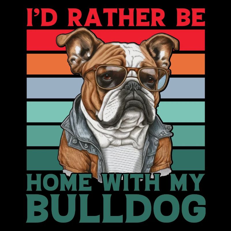 Je préfère être à la maison avec mon Bulldog