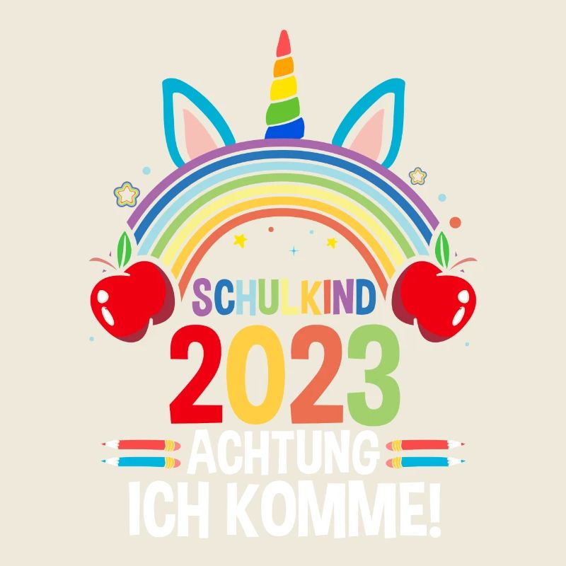 Schulkind 2023 Schulbeginn Einhorn Einschulung
