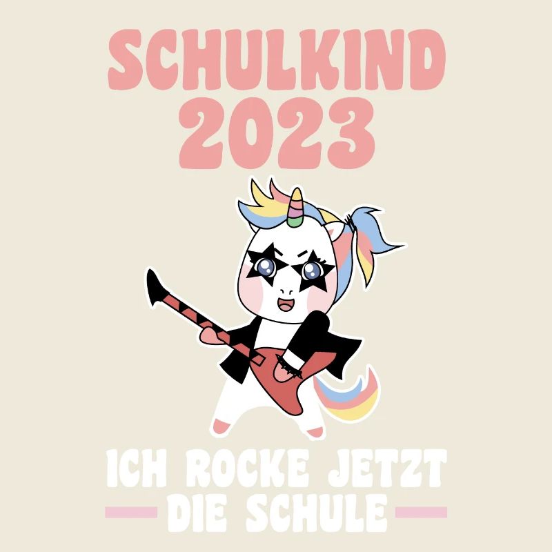 Schulkind 2023 Schulbeginn Einhorn Einschulung