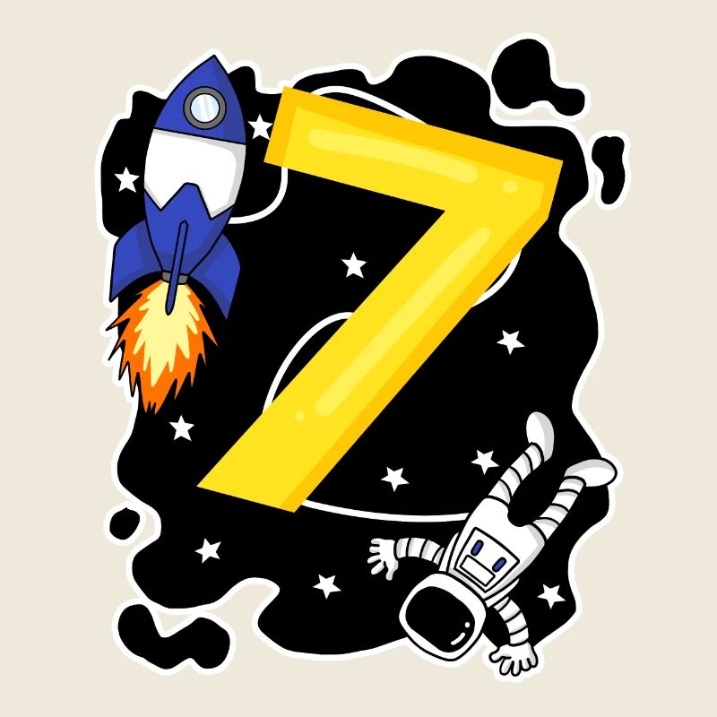 7 Birthday Boy Astronaut - sept ans