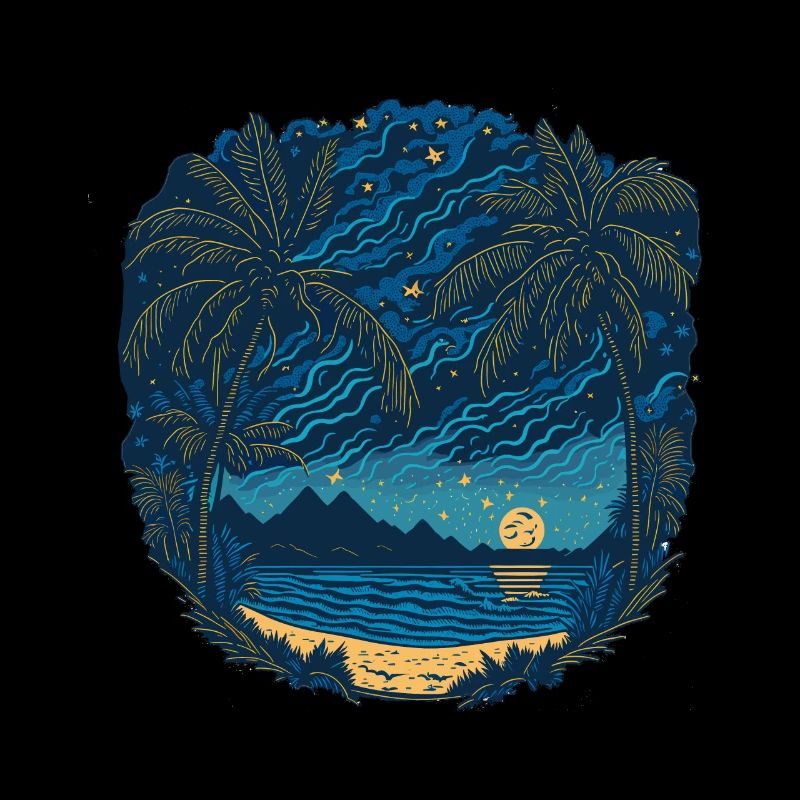 Tropical Beatch Starry Night