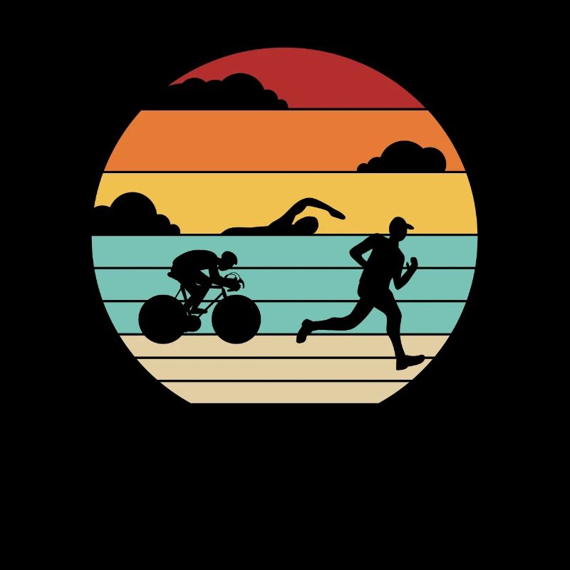 Retro Triathlonrad Triathlet Training Profi