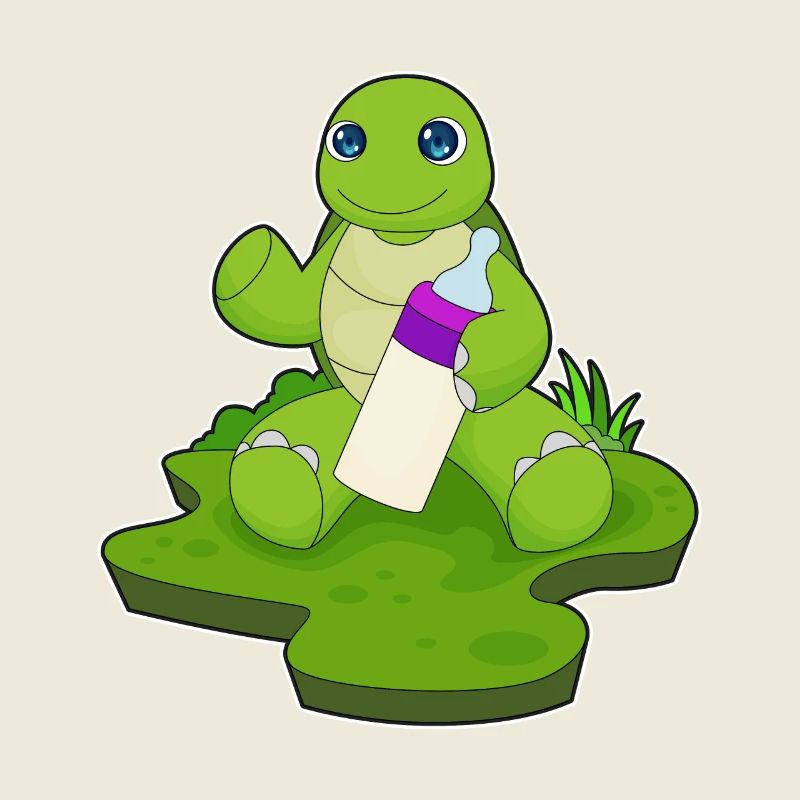 Turtle Baby Bottle Milk