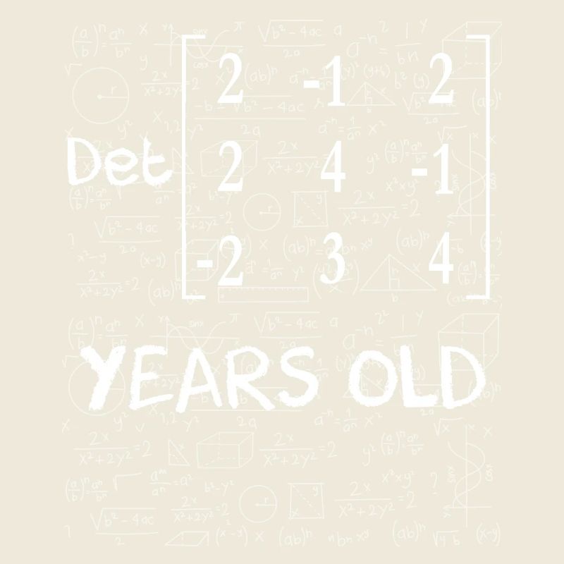 72e anniversaire 72 ans déterminant de matrice