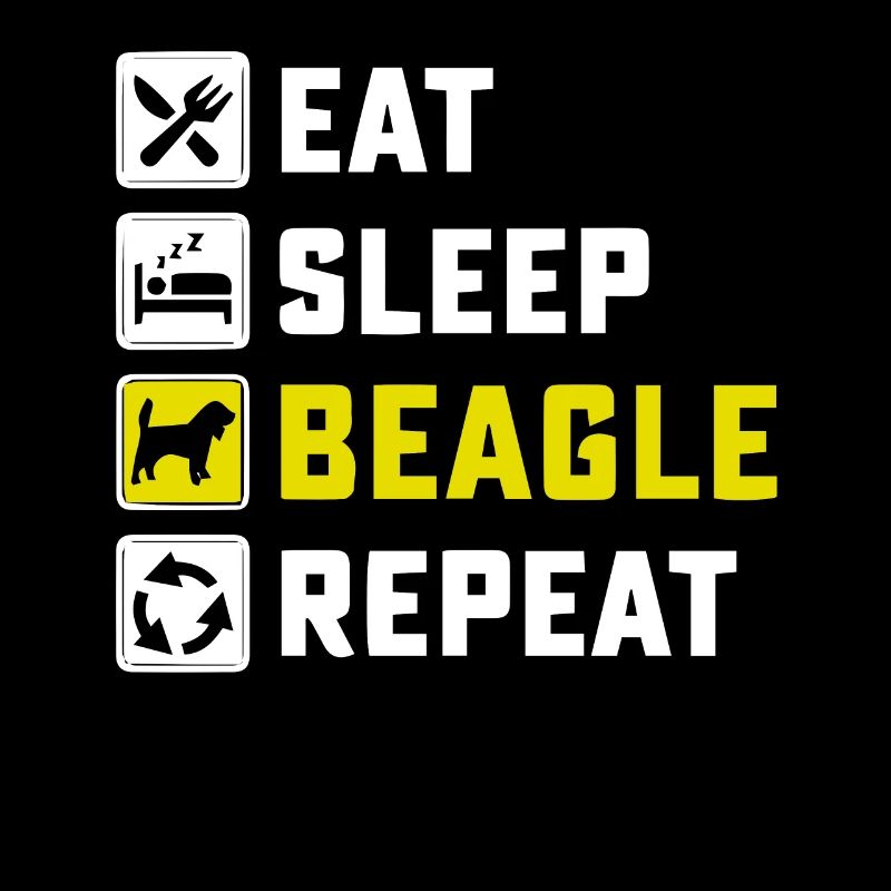 Mangez beagle sommeil répéter