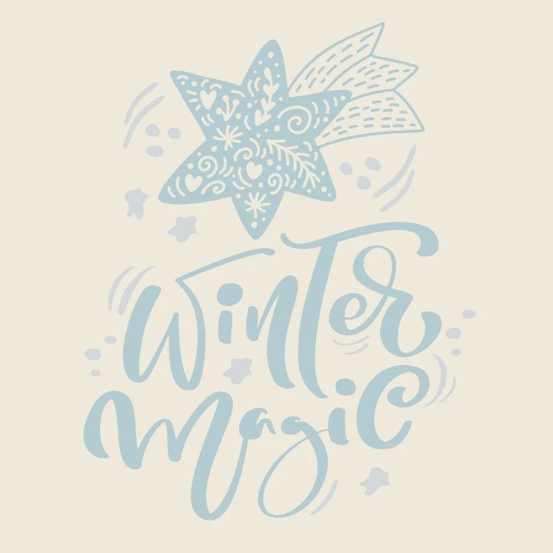 Winter Design, Winter Magic Winter Motif with Star