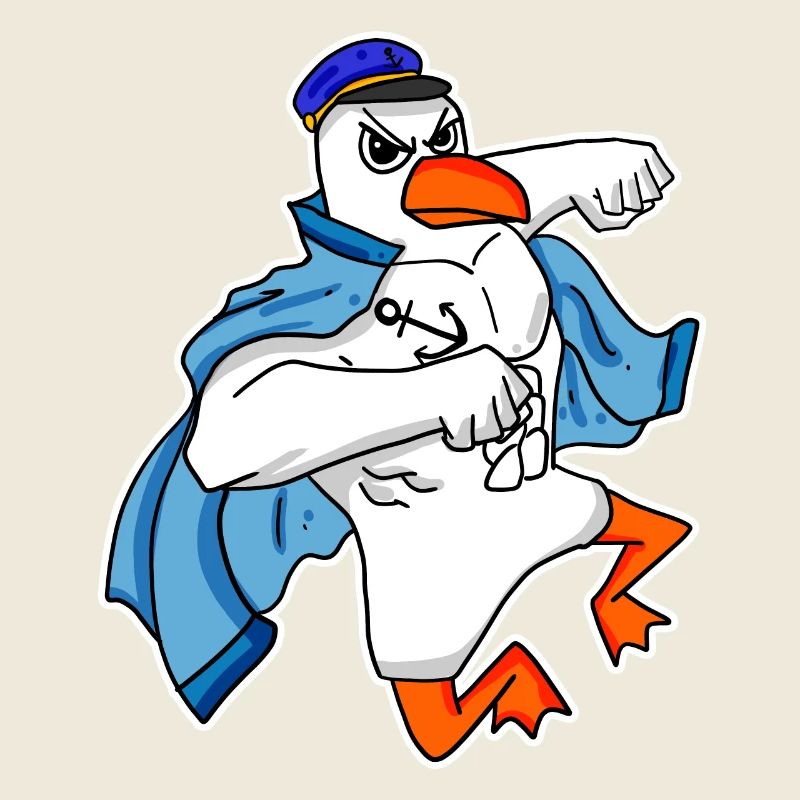 Möwe Kapitän Faust