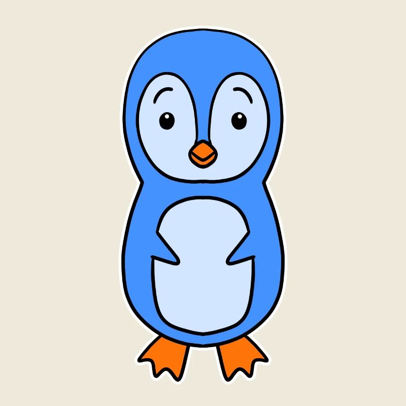 Simple Penguin - Pinguin Motiv