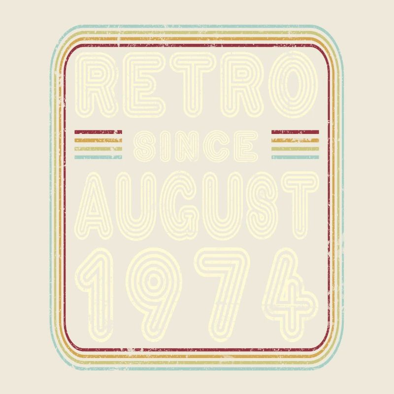Geburtstag August 1974 Retro Geschenk